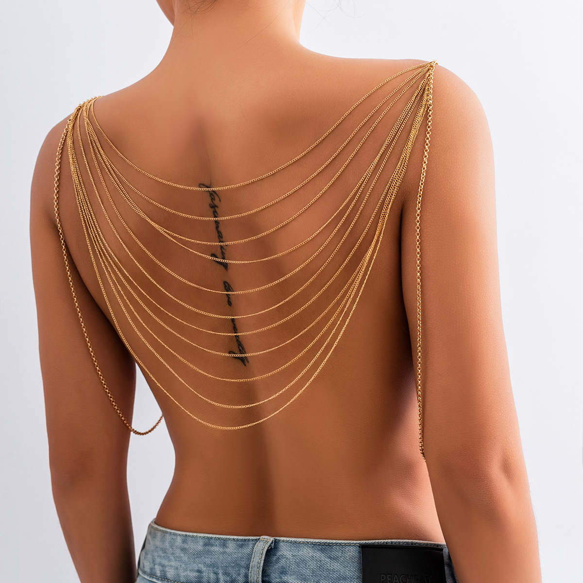 Body Jewelry Retainers - Classic Multi layered Tassel Body Chain