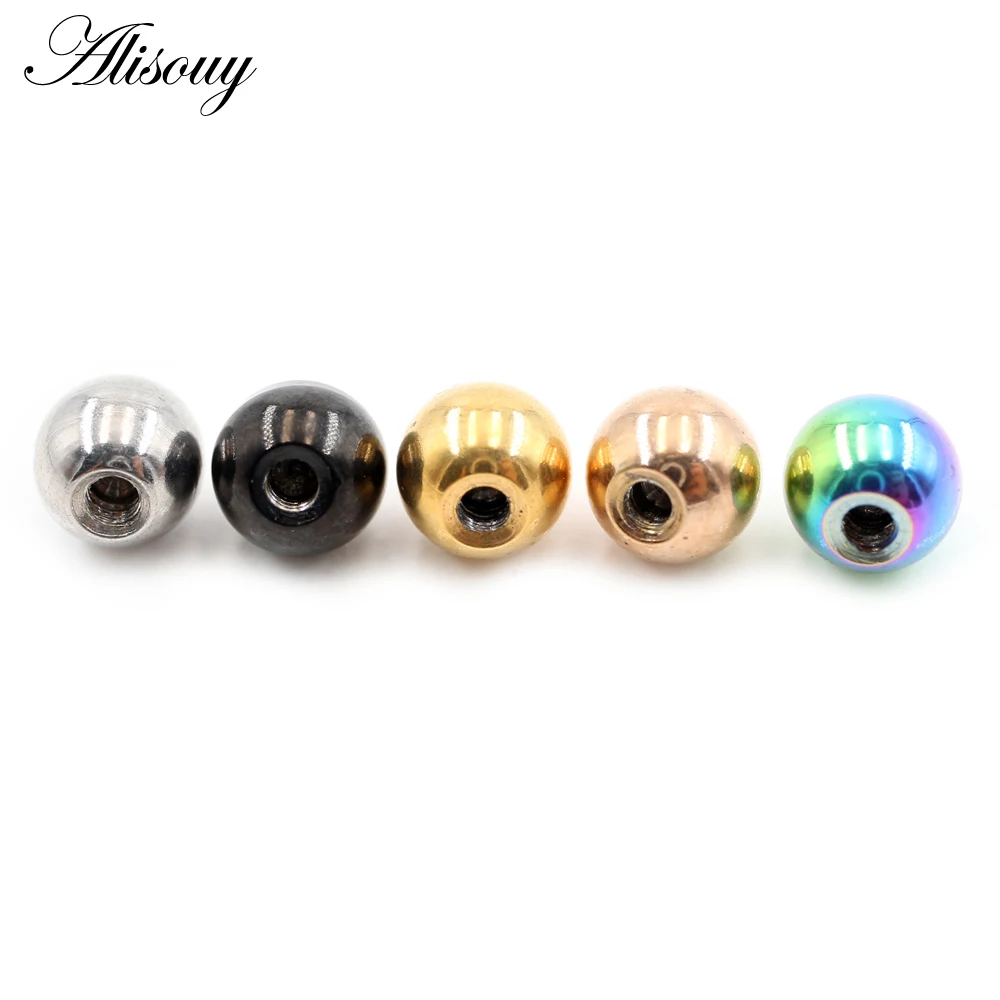 2 Pieces 14G/16G Zircon Stainl - Body Jewelry Replacement Ball ulasan dan harga