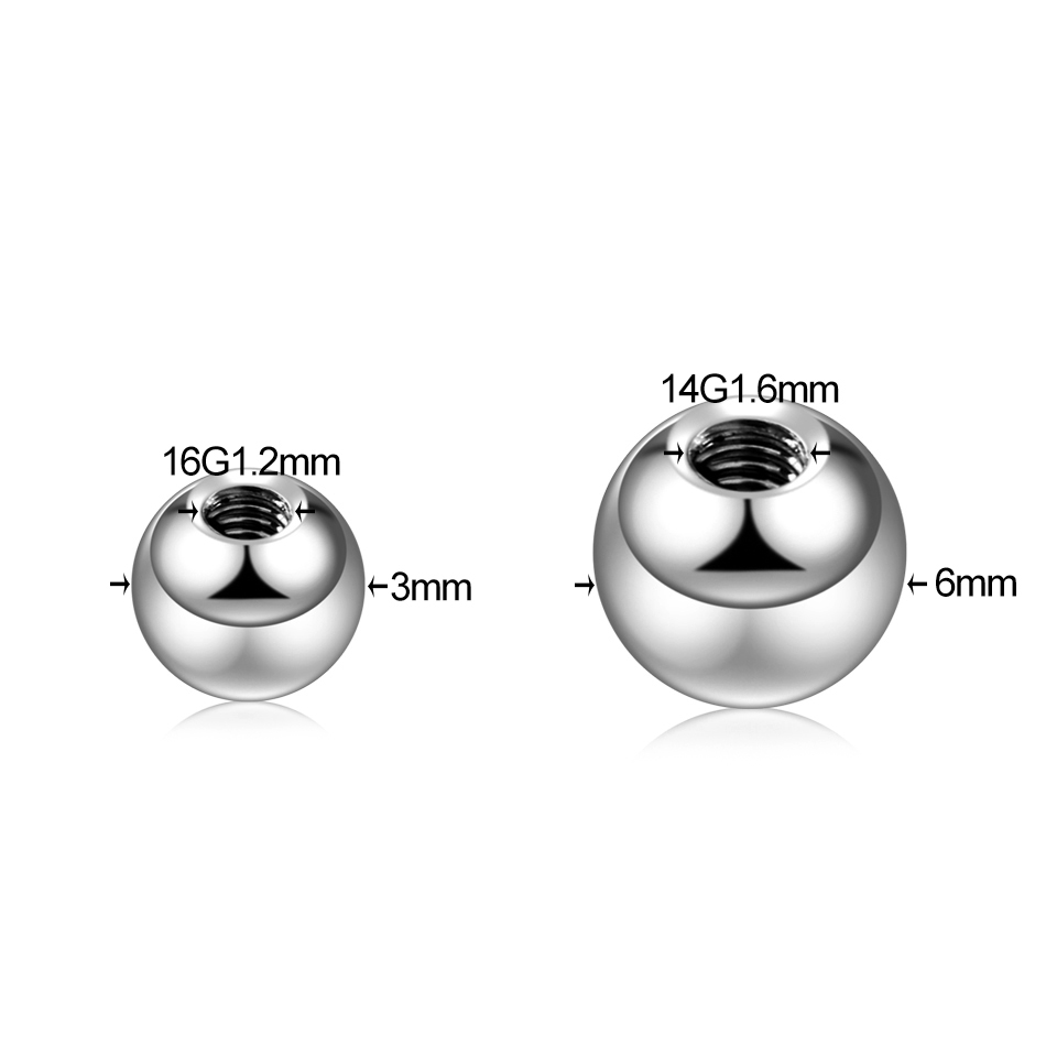 10pcs/Lot Titanium Thread Barb - Body Jewelry Replacement Ball ulasan dan harga