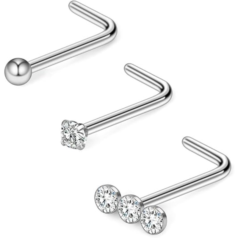 3PCS 20G Surgical Steel Triple - Body Jewelry Surgical Steel ulasan dan harga
