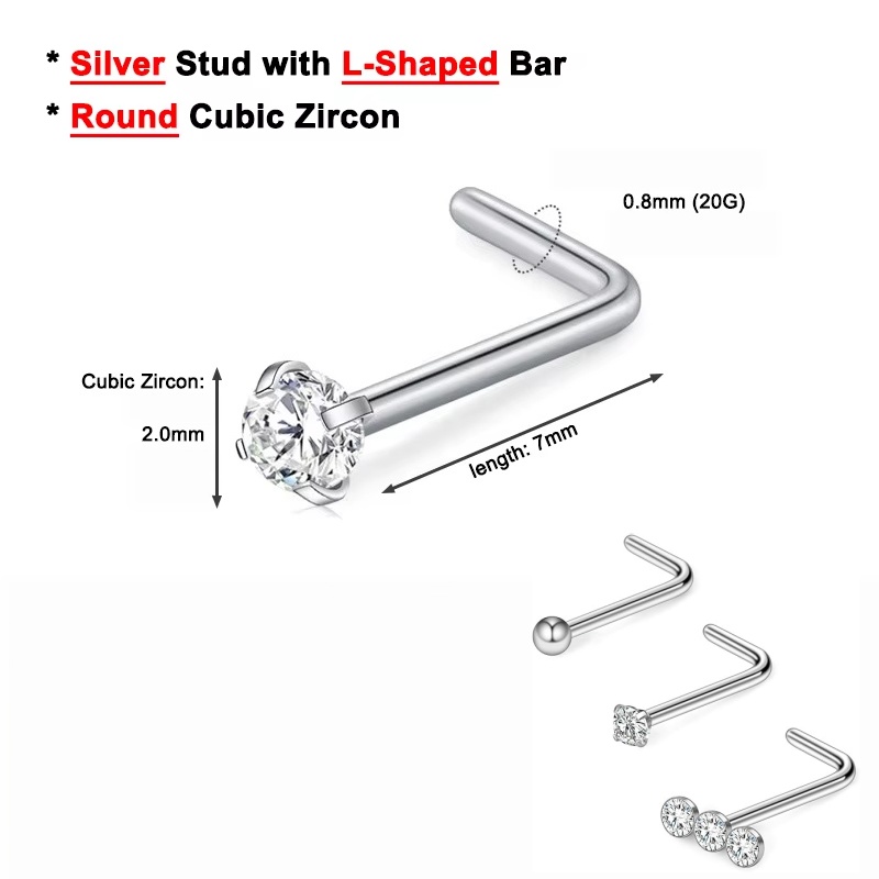 3PCS 20G Surgical Steel Triple - Body Jewelry Surgical Steel ulasan dan harga