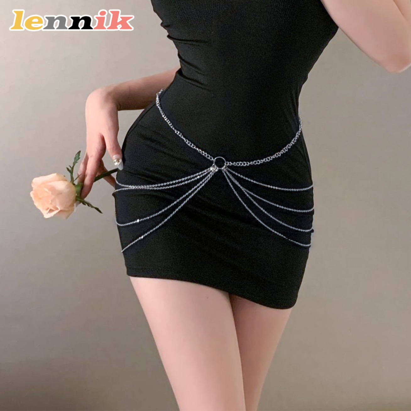 LENNIK Tassel Metal Multi-Laye - Body Jewelry For You ulasan dan harga