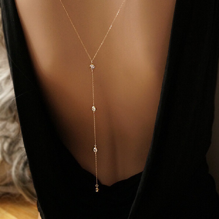 New Rhinestone Sexy Women's Ba - Body Jewelry Necklace ulasan dan harga