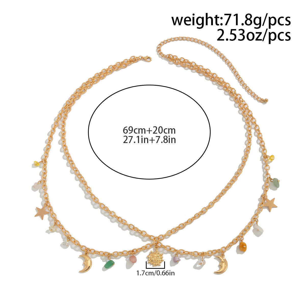 Boho Star Moon Sun Pendant Wai - Body Jewelry For You ulasan dan harga