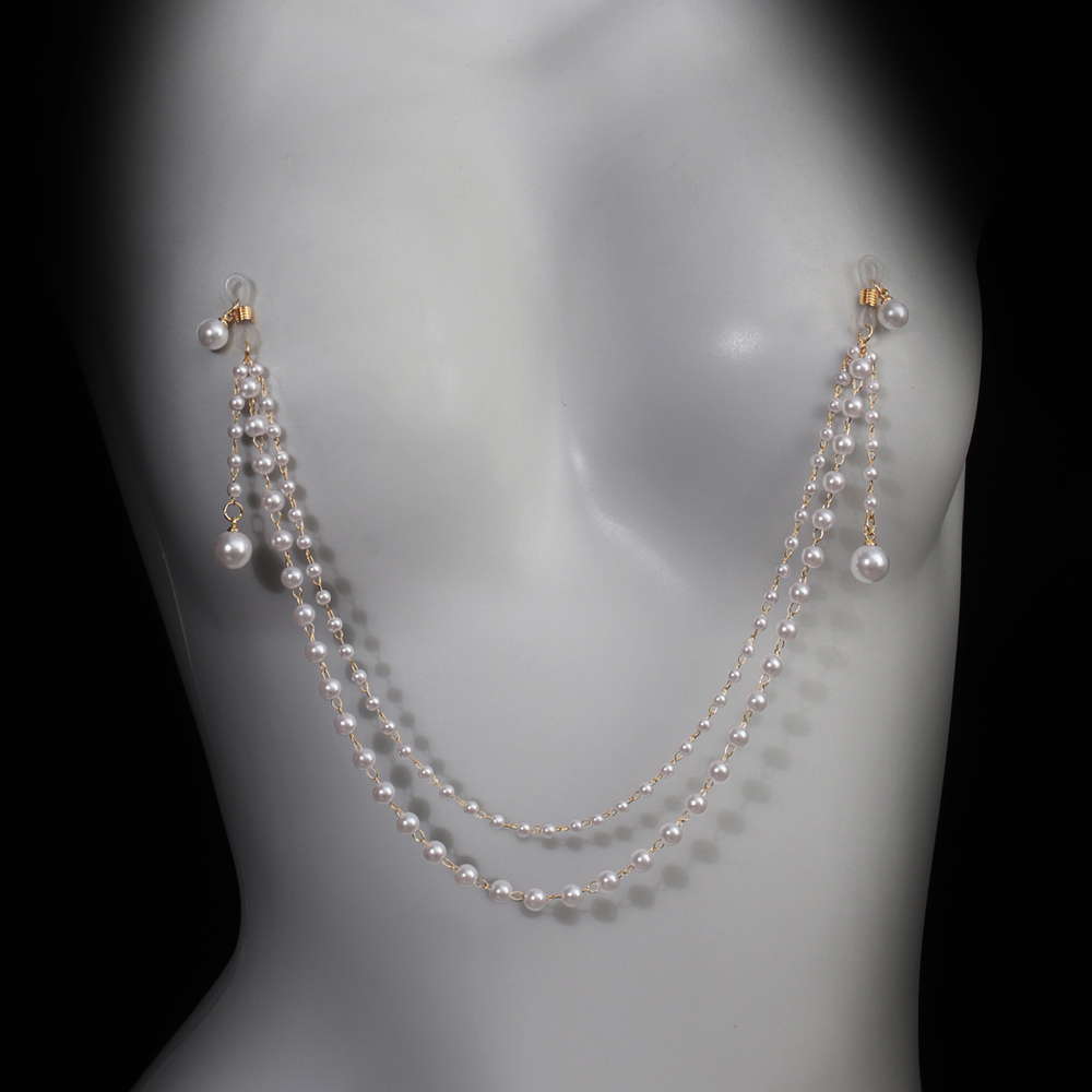 Imitation Pearl Tassel Chest C - Body Jewelry Retainers ulasan dan harga