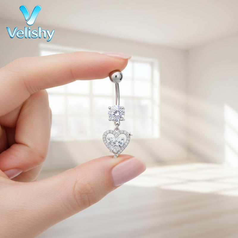 Surgical Steel Dangle Belly Bu - Body Jewelry Surgical Steel ulasan dan harga