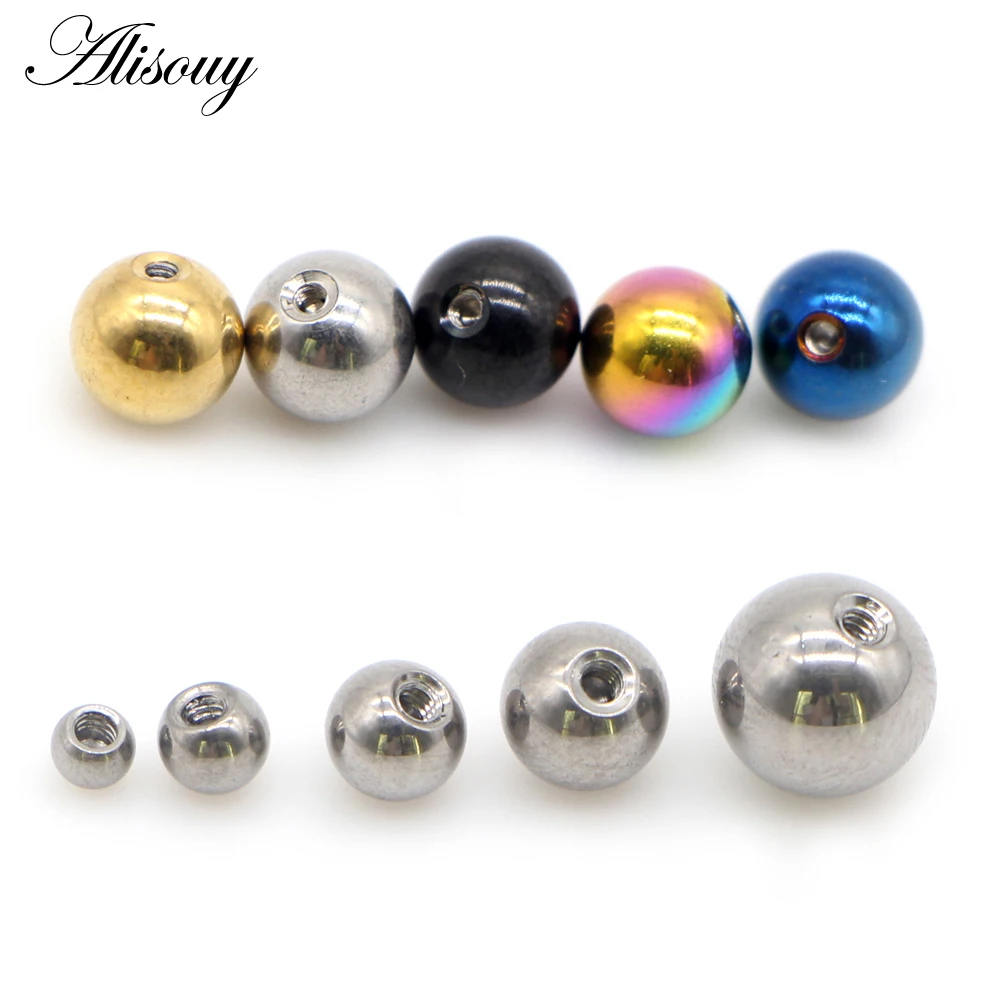 Alisouy 10 Pieces/Lot Stainles - Body Jewelry Replacement Ball ulasan dan harga