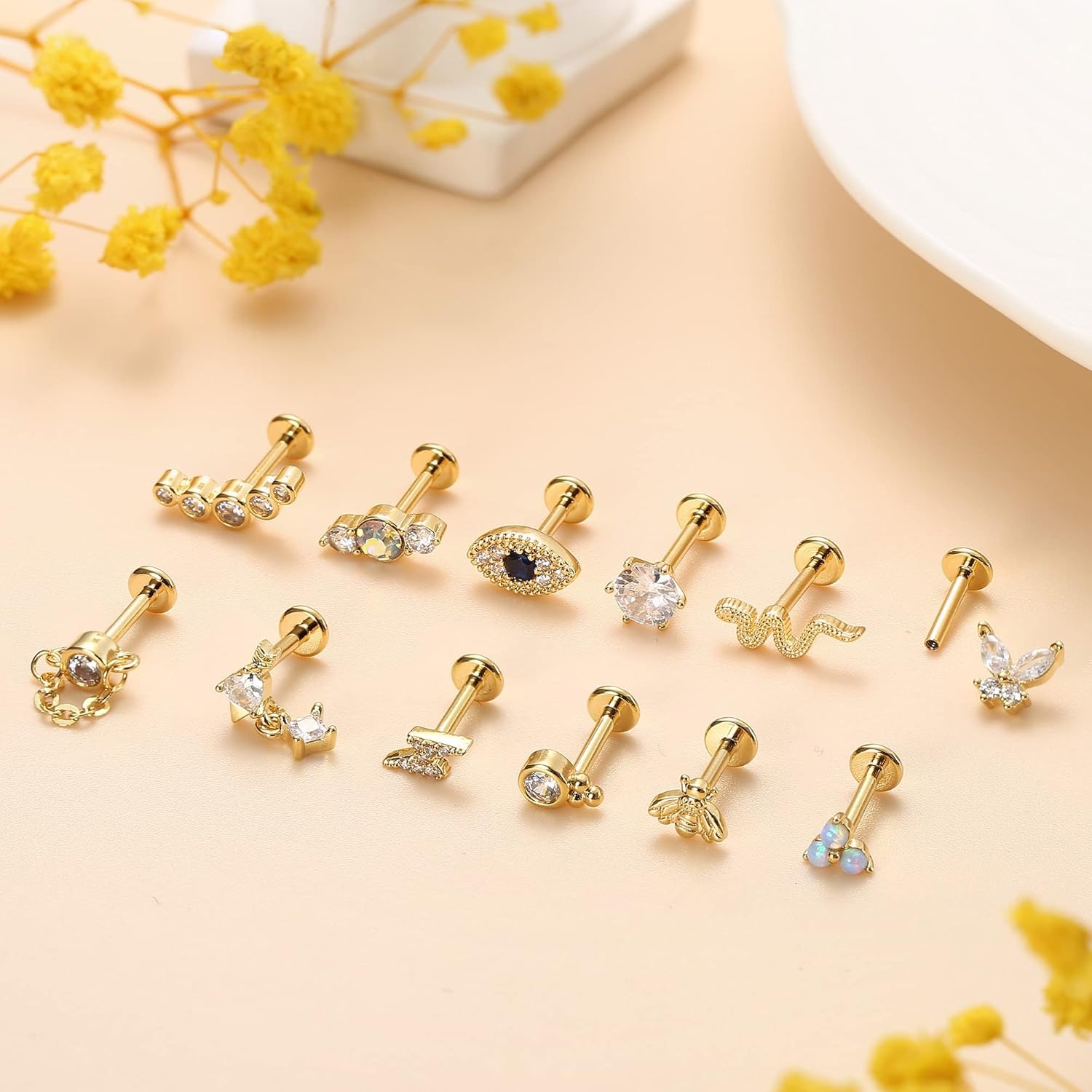 Bobisty 1Pc Cartilage Earrings - Body Jewelry Surgical Steel ulasan dan harga