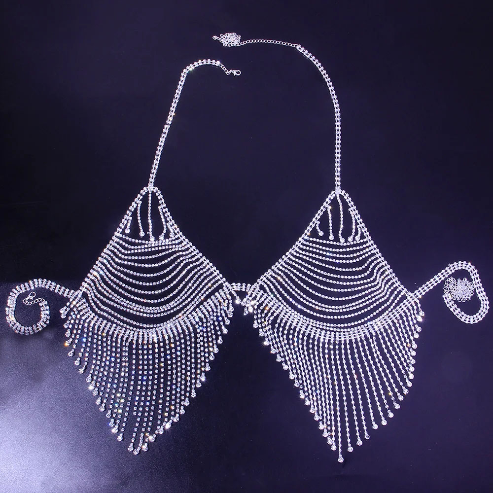 Bling Rhinestone Tassel Body C - Body Jewelry Retainers ulasan dan harga