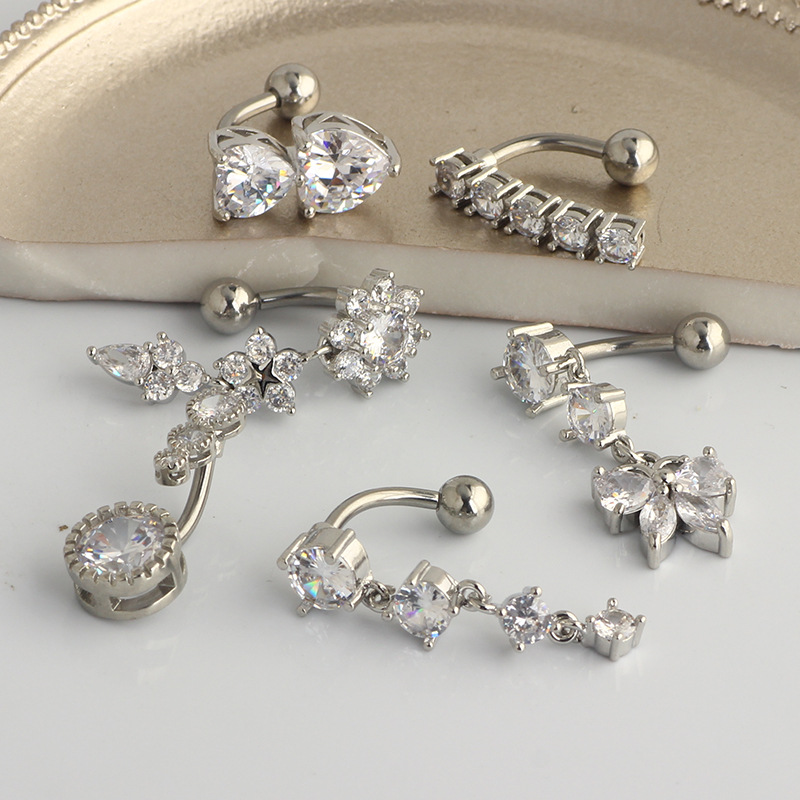 Belly Button Ring Dangle Belly - Body Jewelry Surgical Steel ulasan dan harga