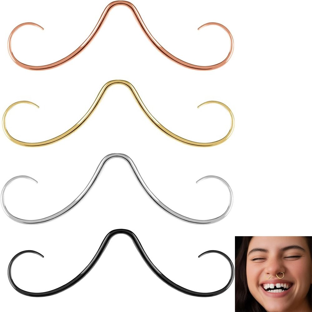 Piercing Jewelry Mustache Sept - Body Jewelry Surgical Steel ulasan dan harga