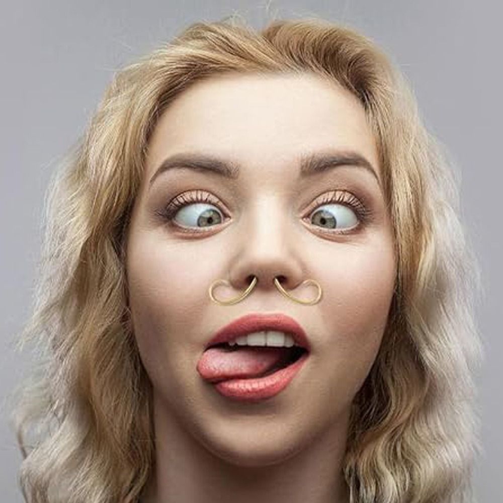 Piercing Jewelry Mustache Sept - Body Jewelry Surgical Steel ulasan dan harga