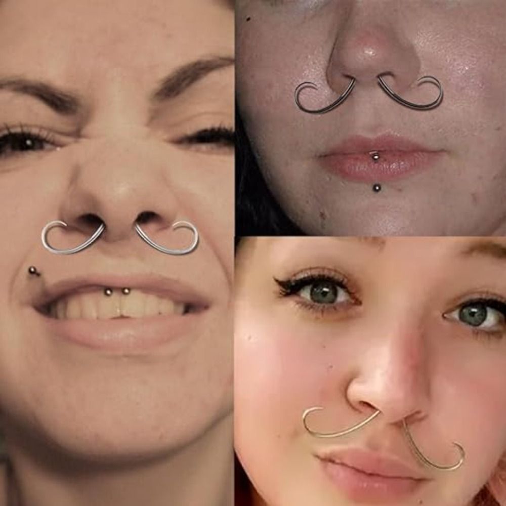 Piercing Jewelry Mustache Sept - Body Jewelry Surgical Steel ulasan dan harga