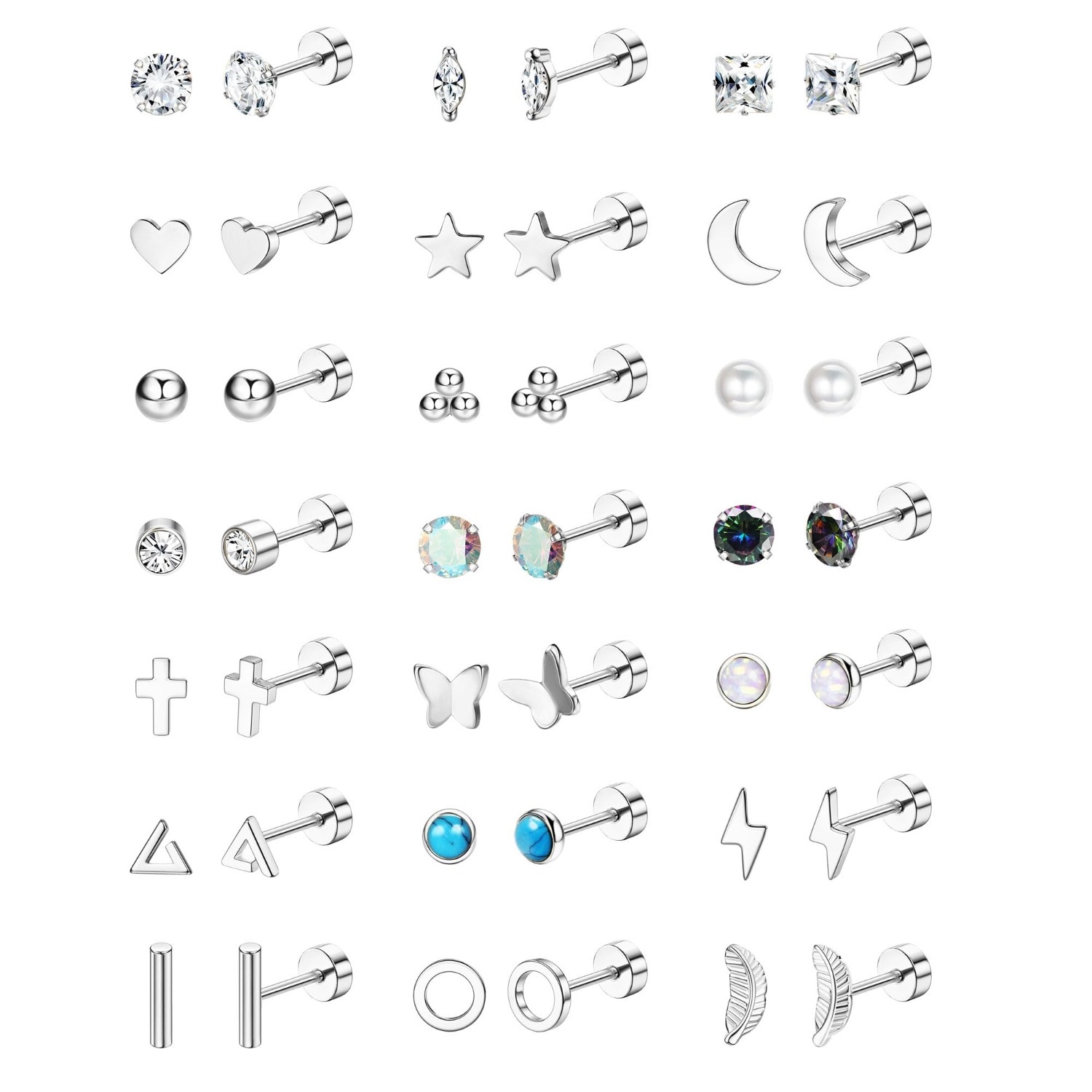 Florideco 1Pair Hypoallergenic - Body Jewelry Surgical Steel ulasan dan harga