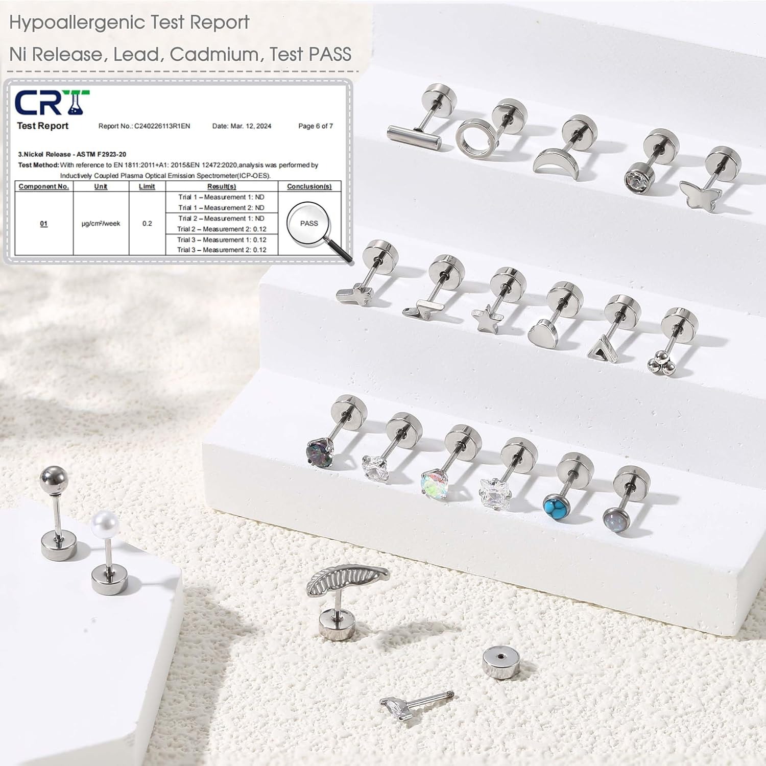 Florideco 1Pair Hypoallergenic - Body Jewelry Surgical Steel ulasan dan harga