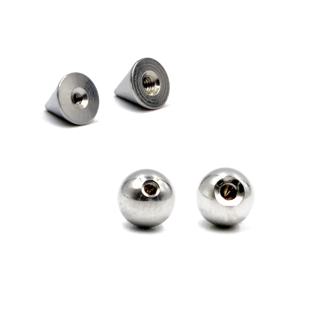 100pcs/lot Steel 14G 16G Nose  - Body Jewelry Replacement Ball ulasan dan harga
