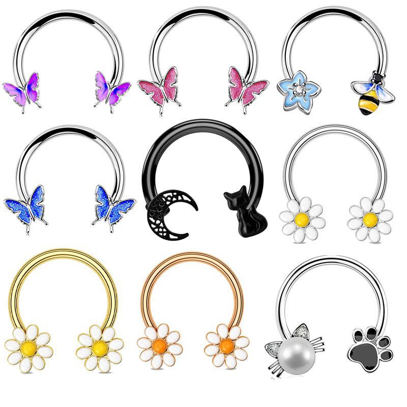 16G Septum Ring Daith Piercing - Body Jewelry Surgical Steel ulasan dan harga