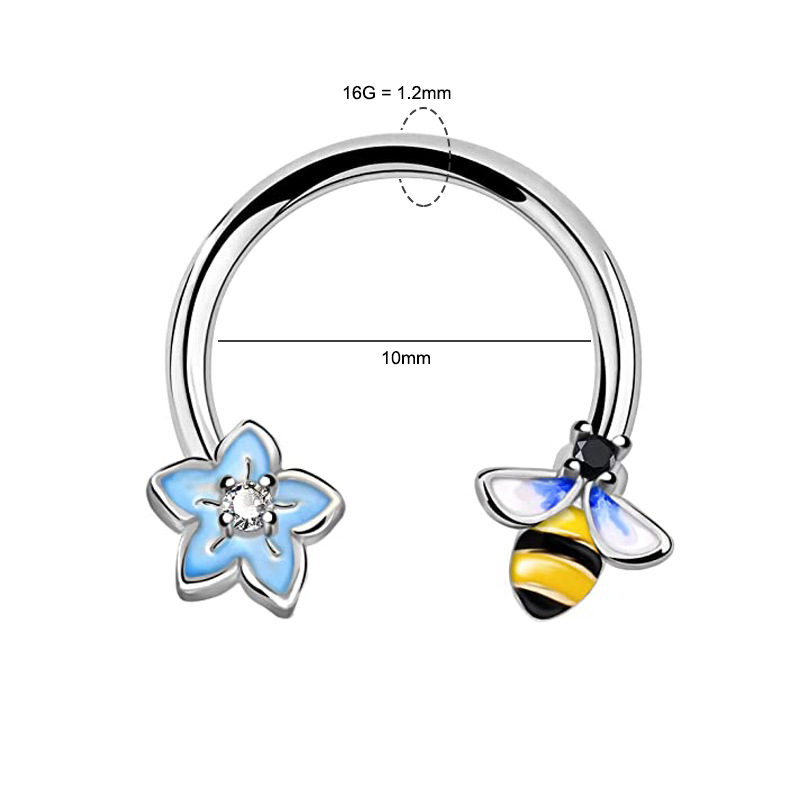 16G Septum Ring Daith Piercing - Body Jewelry Surgical Steel ulasan dan harga