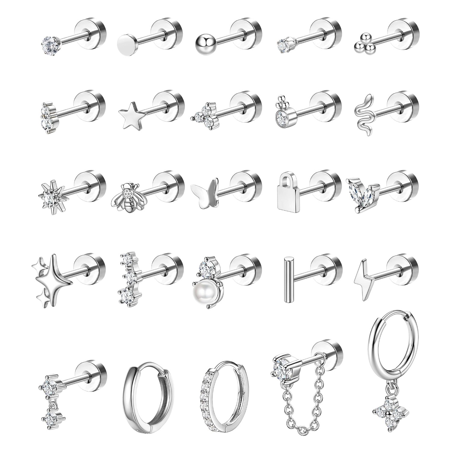 Bobisty 1pc Earrings for Sensi - Body Jewelry Surgical Steel ulasan dan harga