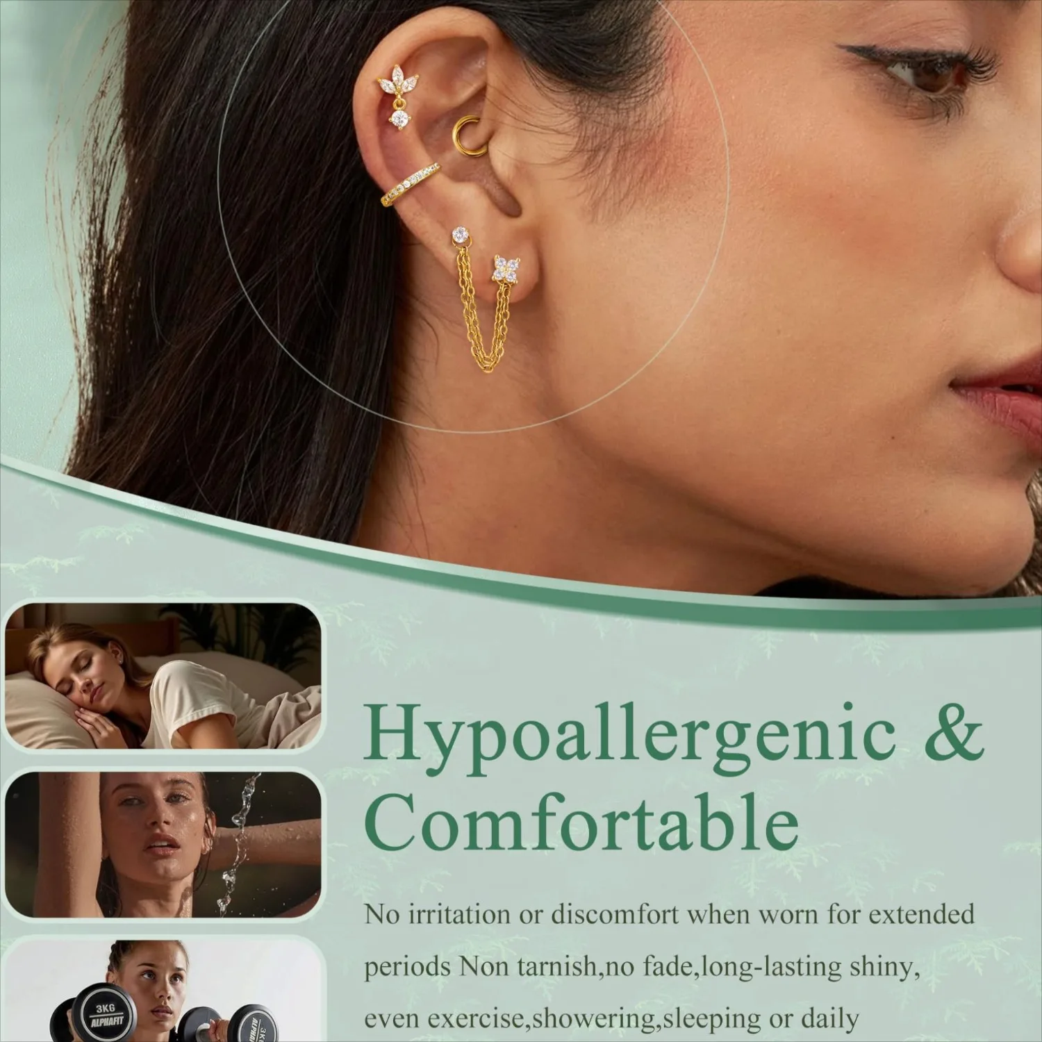 16 Gauge Cartilage Earrings fo - Body Jewelry Surgical Steel ulasan dan harga