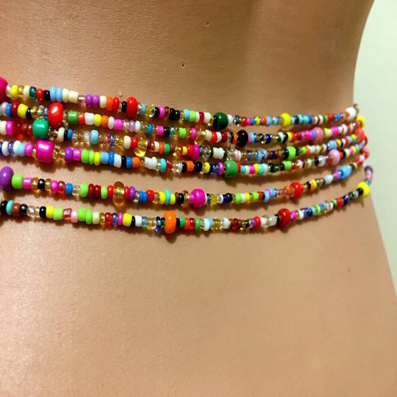 Women Layered Beaded Belly Cha - Body Jewelry For You ulasan dan harga