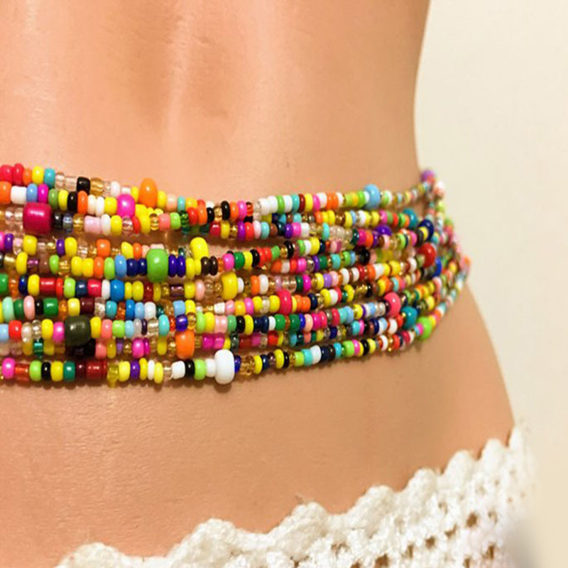Women Layered Beaded Belly Cha - Body Jewelry For You ulasan dan harga