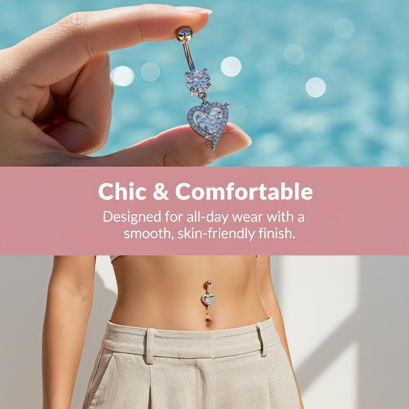 1Pcs Exquisite Dangle Belly Bu - Body Jewelry Surgical Steel ulasan dan harga